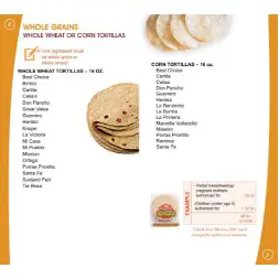 new_mexico WIC Approved Food List - Items Page 5