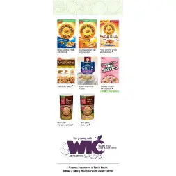 alabama WIC Approved Food List - Items Page 2