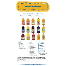 arizona WIC Approved Food List - Items Page 16